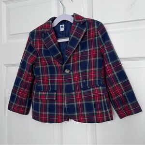 Janie and Jack Plaid Holiday Blazer